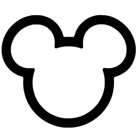 outline  mickey mouse head   outline  mickey