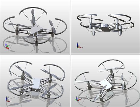 drone prototype  cad model library grabcad
