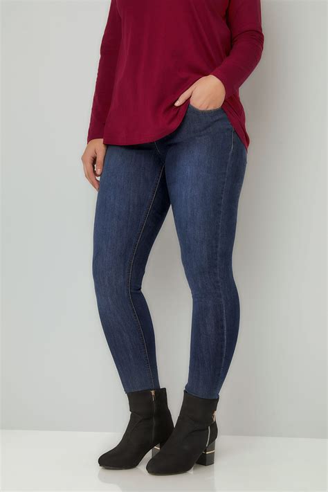 indigo skinny shaper ava jeans available in 30 and 32 plus size 16 to 32