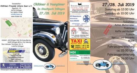 oldtimer youngtimer im stadtpark dillingen oldtimer saison