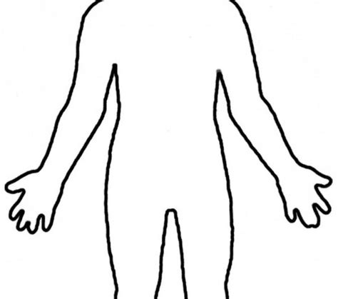 printable human body outline template