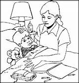 Health Coloring Fever Sick Kids Pages Flu Season Child Cold Boyama Sınıf Remedies Care Calışmaları Mom Taking sketch template