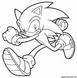 Sonic Corriendo Pintar Sega sketch template