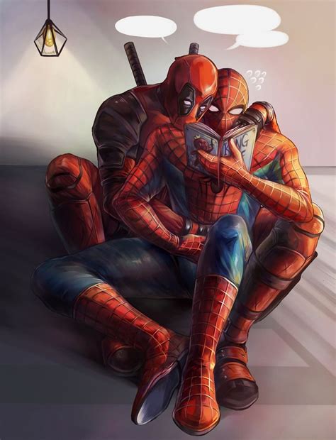 spideypool deadpool spiderman Марвел