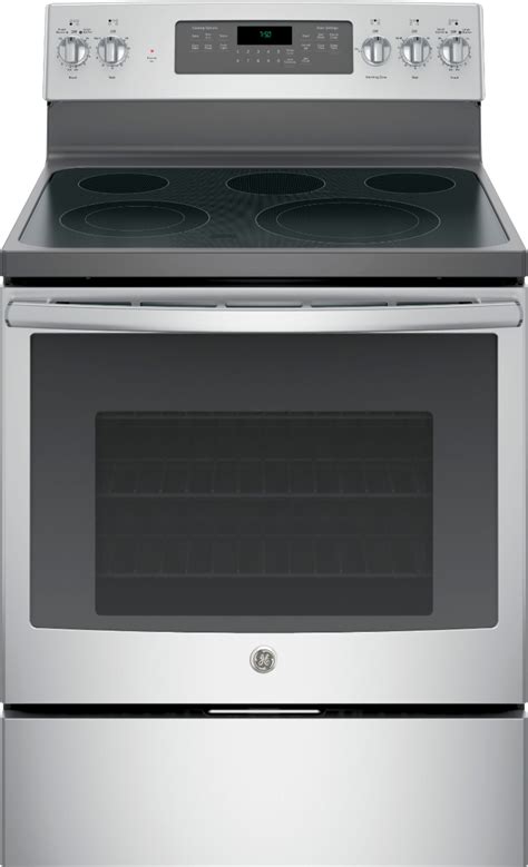 ge  cu ft  cleaning freestanding electric convection range stainless steel