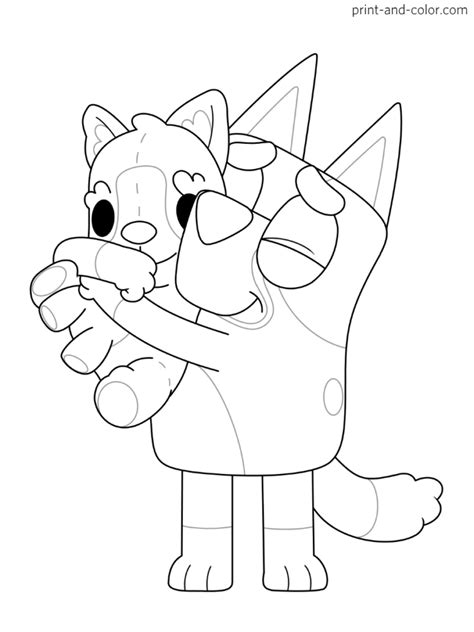 bluey coloring pages print  colorcom cute coloring pages