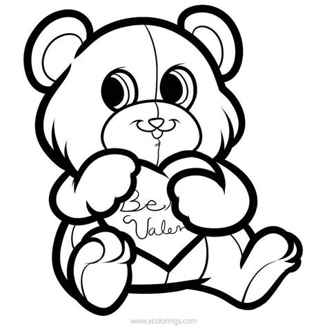 valentines bear coloring pages xcoloringscom