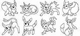 Eevee Mega Evolutions Pikachu sketch template