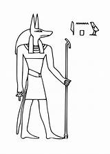 Coloring Anubis sketch template