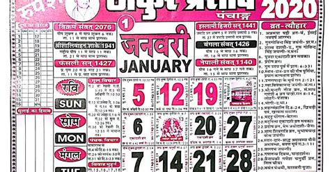 thakur prasad calendar  hindu panchang  awareness box