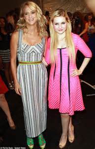 Abigail Breslin Front Row At Nanette Lepore In Pink Dress