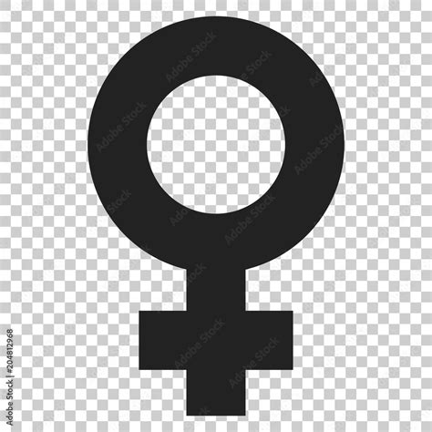 Vecteur Stock Female Sex Symbol Vector Icon In Flat Style Women Gender