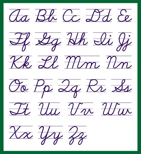 zaner bloser manuscript alphabet printable     printablee