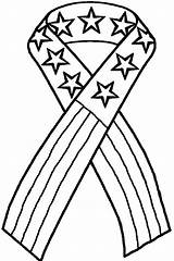 Coloring Pages July Patriotic 4th Ribbon Printable Flag Patriots Cancer American Color Awareness Fourth Grade Clipart Adults Crafts Breast Print sketch template