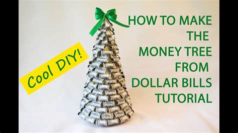 money tree dollars bills craft tutorial diy gift decoration youtube