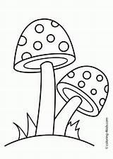 Mushrooms Jamur Colouring Mewarnai Printable Pilz Trippy Ausmalbilder Champignon Baik Malvorlagen 4kids Champignons Putih Gambarkakak sketch template