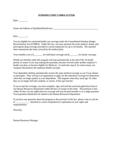 cobra letter sample form fill   sign printable  template