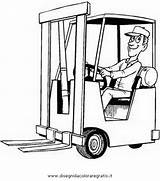 Gabelstapler Muletto Baumaschinen Forklift Disegno Trasporto Malvorlage Mezzi Ausmalen Transportmittel Kategorien sketch template