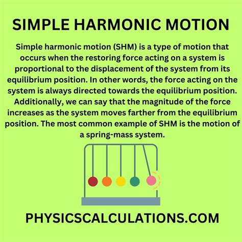 simple harmonic motion  physics