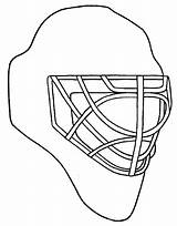 Coloring Goalie Mask sketch template
