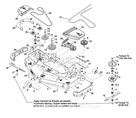exmark lzsekcrd sn   parts diagram  deck assembly
