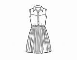 Dress Coloring Coloringcrew Denim Fashion Pages Drawing Sketchite sketch template