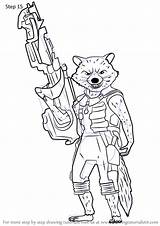 Guardians Raccoon Drawingtutorials101 sketch template
