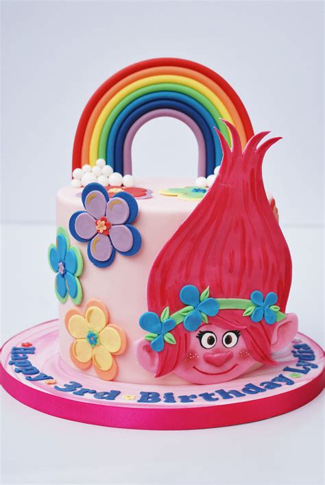 princess poppy trolls cake fruit birthday party mimi birthday funny