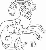 Capricorn Coloring Pages Zodiac Getcolorings Printable Getdrawings Print sketch template