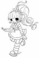 Coloring Chibi Pages Cute Printable Kids sketch template