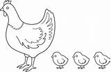Hen Coloring Chicks Clipart Chick Hens Chicken Clip Baby Drawing Drawings Mother Chickens Sweetclipart Pages Cartoon Care Clipground Poule Kids sketch template