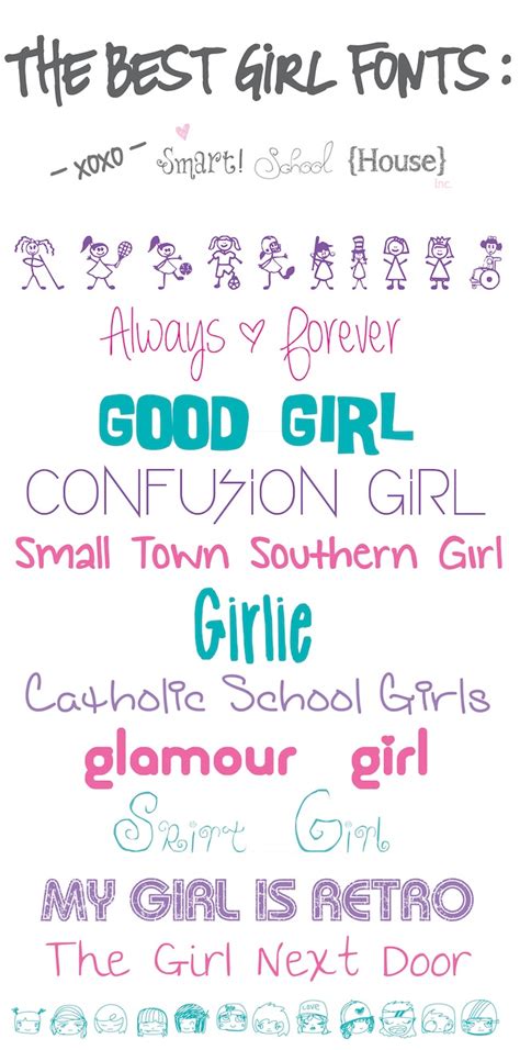 girl fonts smart school house