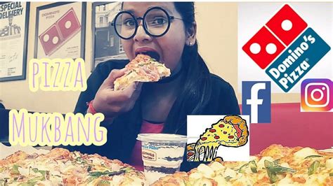 Domino S Pizza Mukbang L Fresh Veggie Paneer Makhani Butterscotch