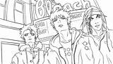 Bleach Coloring Pages Anime Lineart Designlooter Deviantart Popular Group sketch template