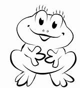 Frog Coloring Pages Printable Cute Kids Getcoloringpages Preschool Fly sketch template