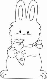 Coloring Rabbit Carrot Pages Bunny Enjoying Easter Bestcoloringpages Colouring Kids Printable sketch template