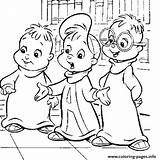 Chipmunks Coloring Alvin Cartoon Pages Printable Print Color Book sketch template