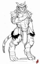 Charr Weasyl sketch template