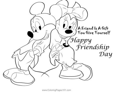 happy friendship day  coloring page  kids  friendship day