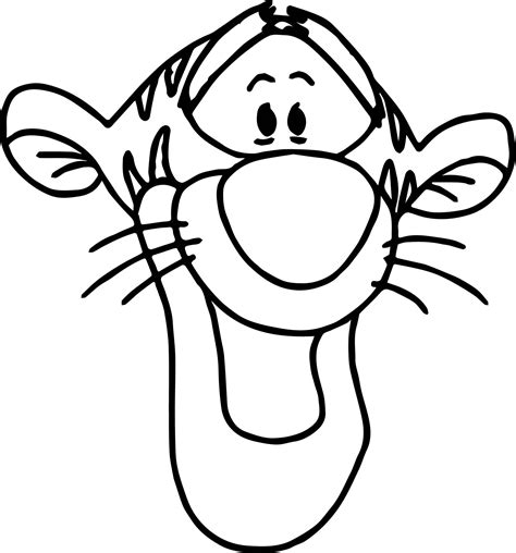 winnie  pooh tigger face coloring pages wecoloringpagecom