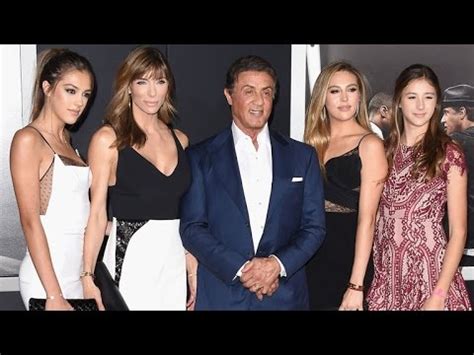 sylvester stallone steps out with stunning daughters at the creed premiere youtube