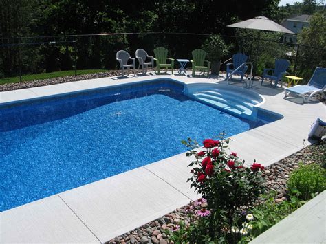 landscaping ideas  inground swimming pools image