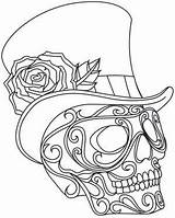 Skull Patterns Coloring Pages Tooling Leather Embroidery Urbanthreads Metallic Paper Template Choose Board Thread sketch template