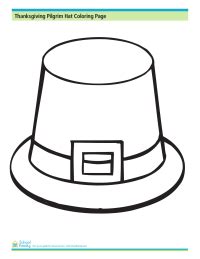 thanksgiving pilgrim hat coloring page schoolfamily