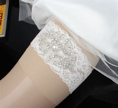 Set Bridal Garters Sexy Lace Wedding Garter Belt Bridal Garter Pearls