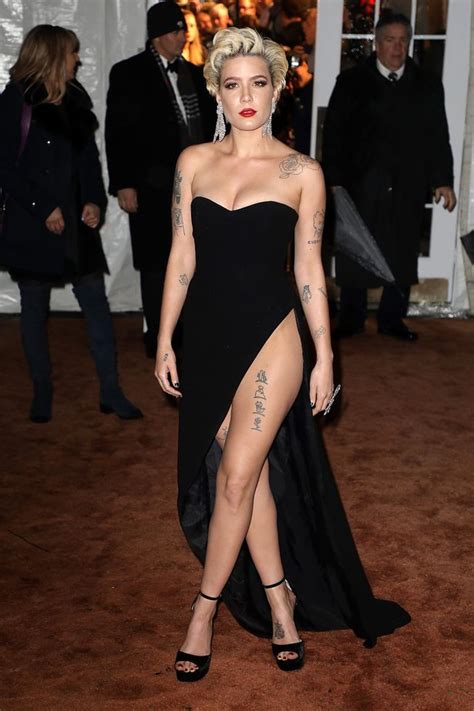 Halsey Risks Major Wardrobe Malfunction In Extreme Thigh Split Dress As