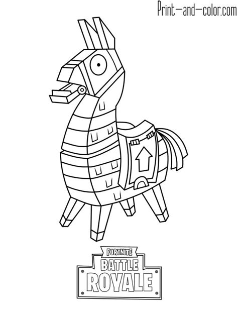 fortnite battle royale coloring page llama spiderman coloring