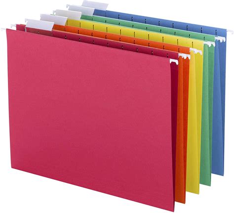 smead colored hanging file folder  tab  cut adjustable tab