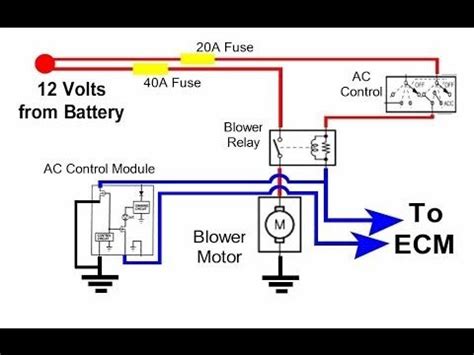 auto hvac condenser fan circuit youtube light switch wiring trailer wiring diagram diagram