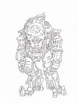 Titanfall Mech Ogre Coloring sketch template